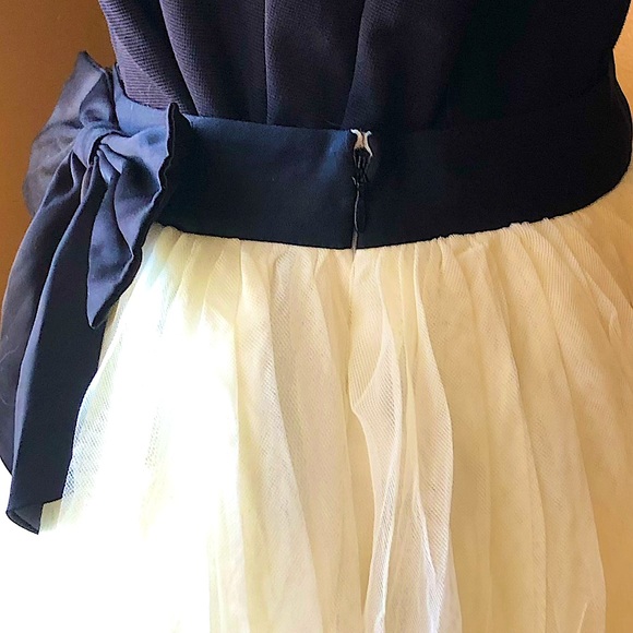 Cream Tulle Skirt with black bow waist band - Picture 5 of 7
